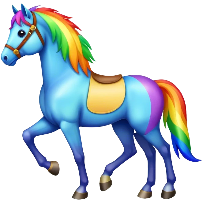 rainbow horse emoji