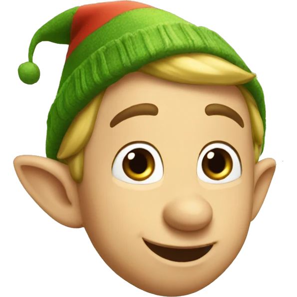 elf con gorro pixar emoji