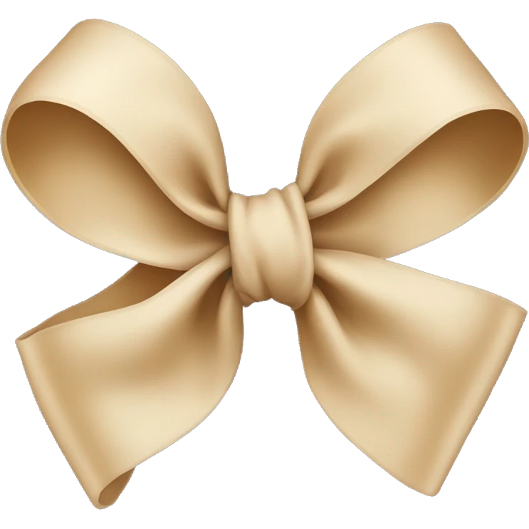 Beige bow emoji