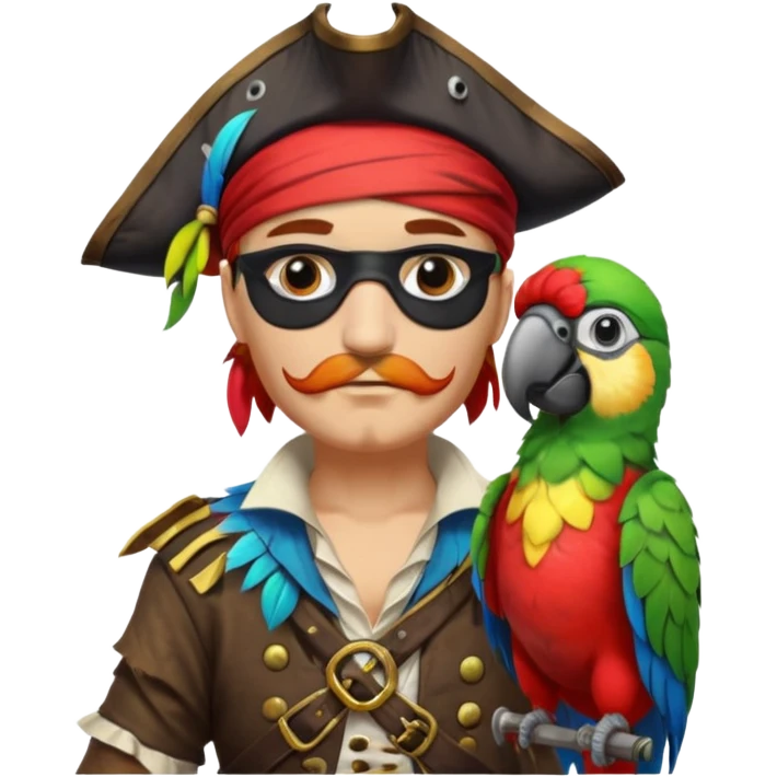 pirate and parrot emoji