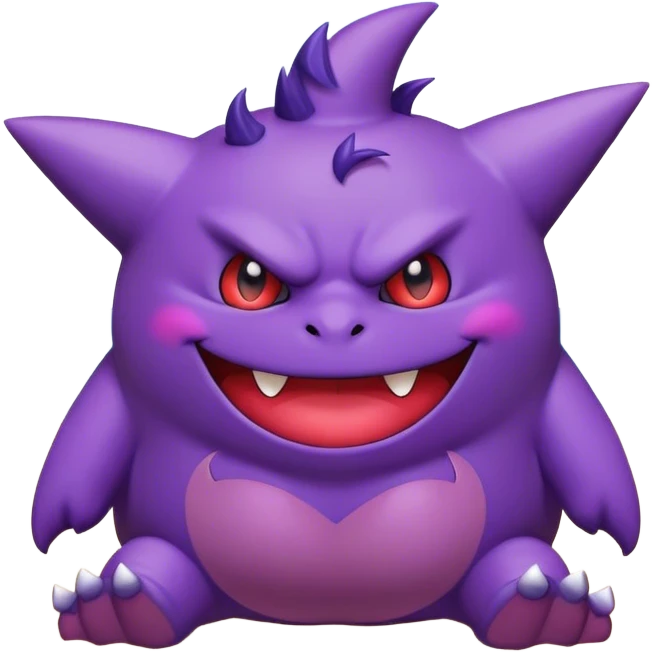Gengar Pokémon at the beach emoji