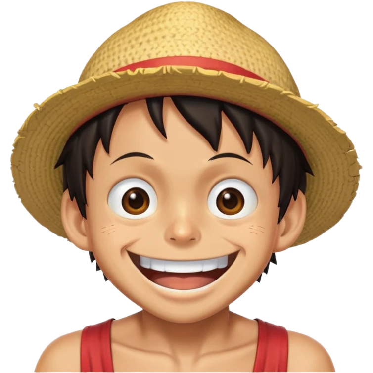 One Piece Luffy laughing emoji