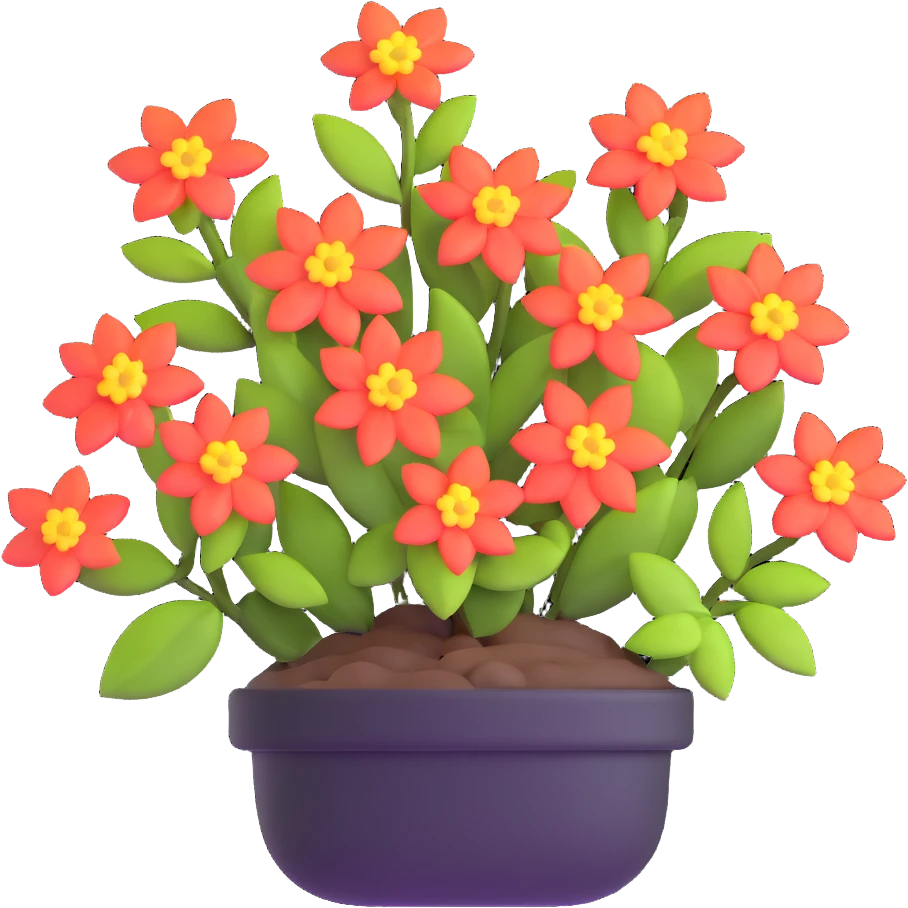 flowering shrub with blossoms emoji