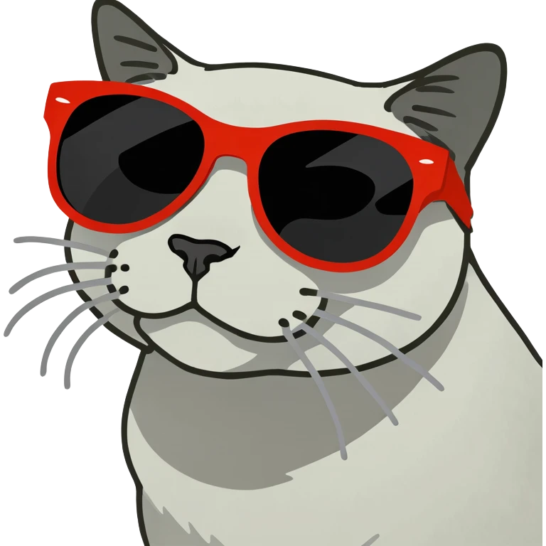 Cat with sunglasses emoji