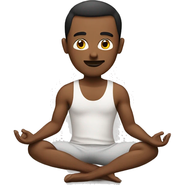 Men doing yoga emoji