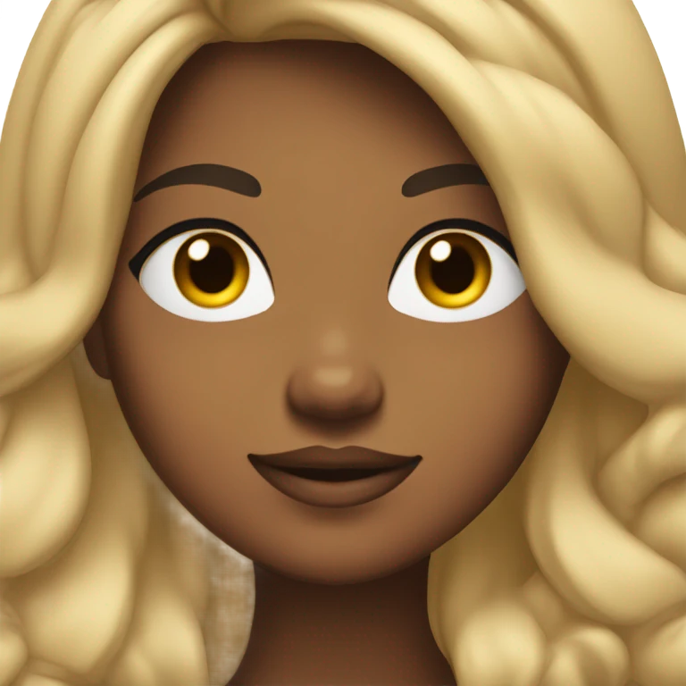 thick curvy girl with a tan, dark eyes and wavi 2b hair emoji