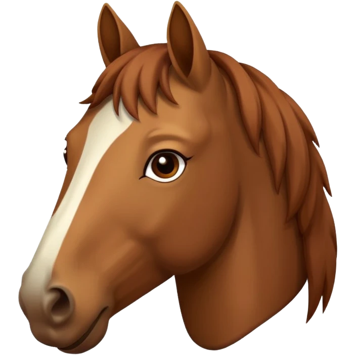 horse face, simplified emoji