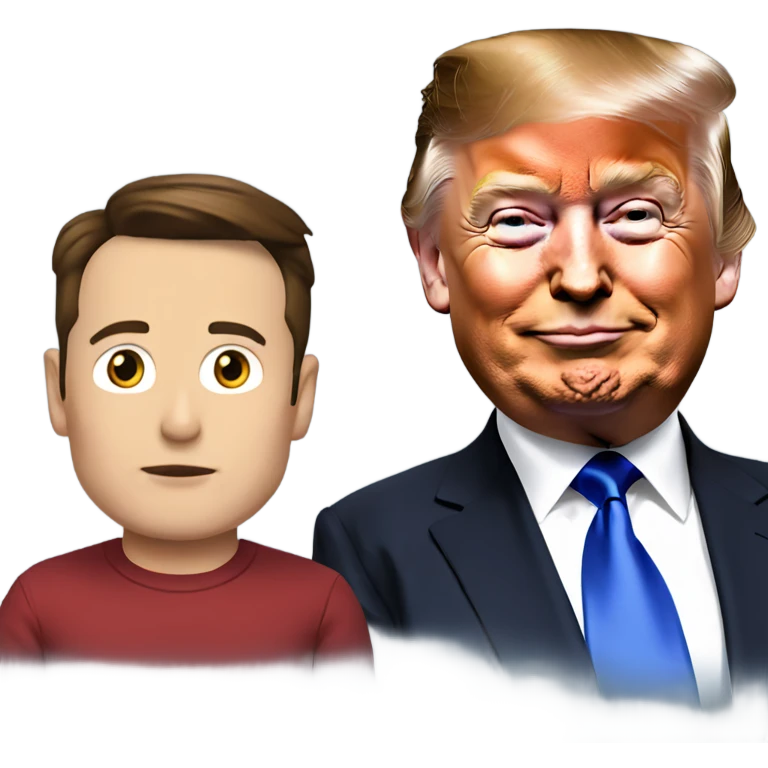 elon musk und Donald trump emoji