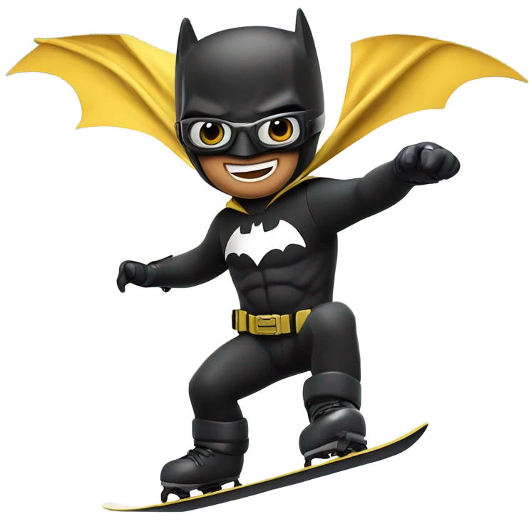 Batman snowboarding  emoji