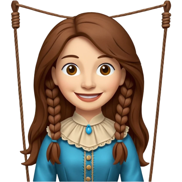 Icon for Puppet Theater: a female puppet on strings emoji