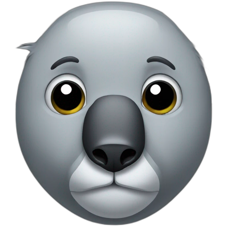 depressed koala face emoji