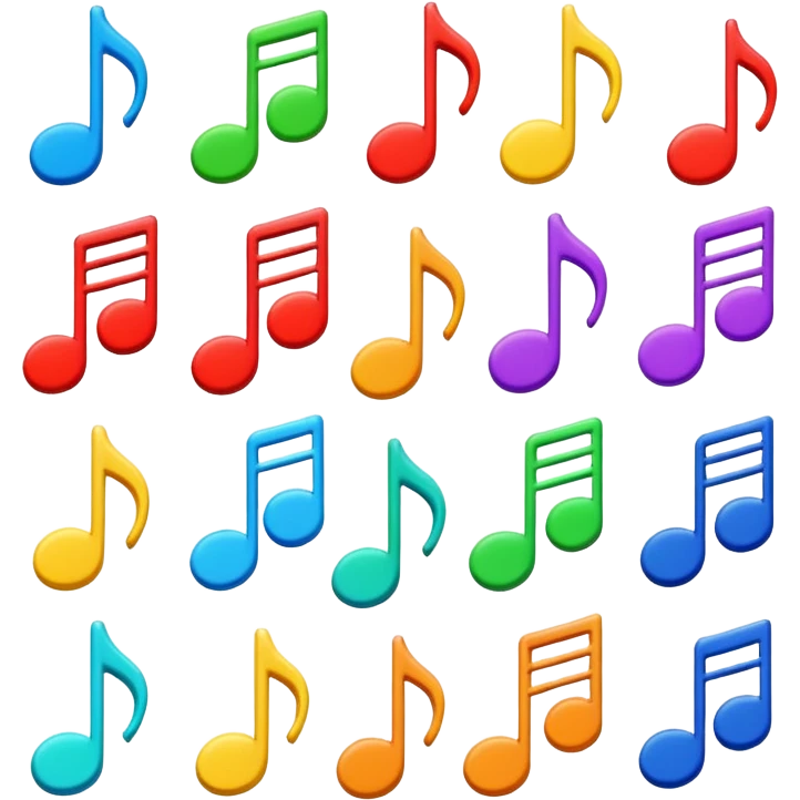 Music flashcards emoji