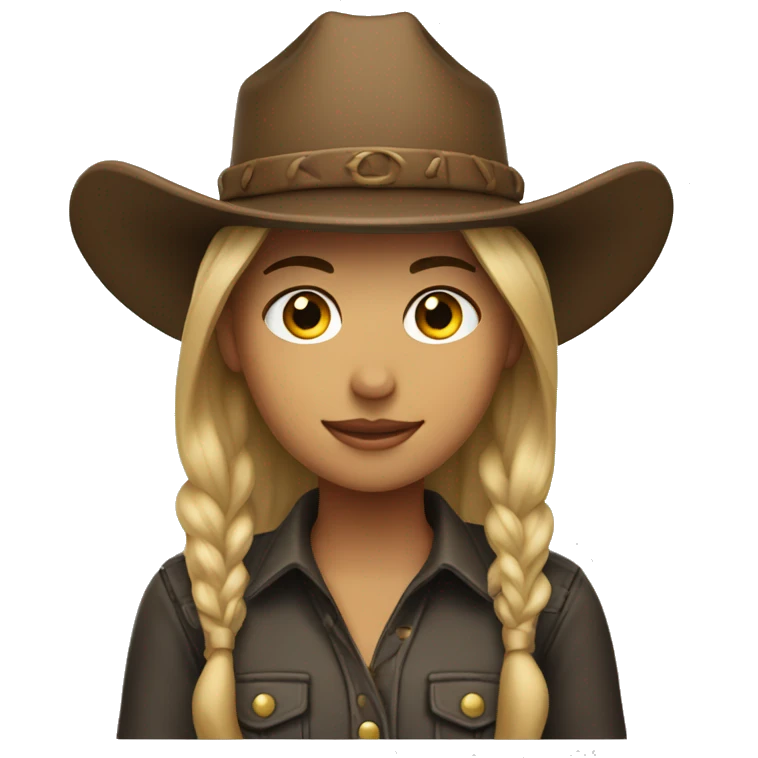girl with cawboy hat emoji