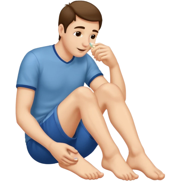 Man Sniffing feet emoji