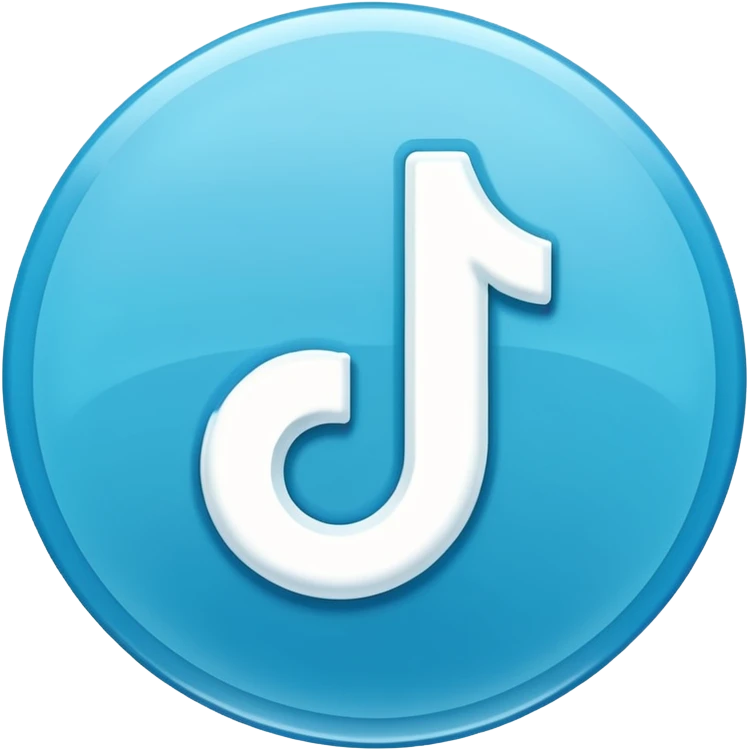 le bouton, vérifie TikTok en bleu emoji