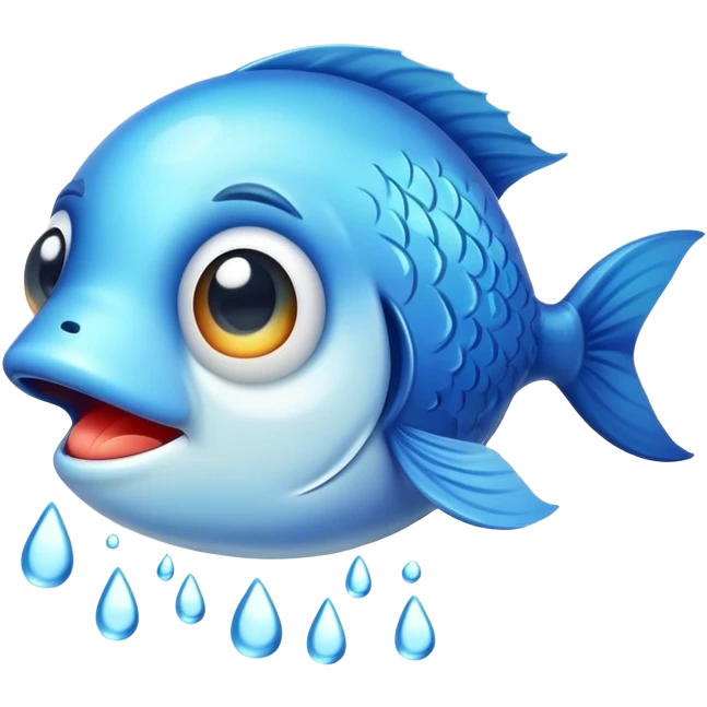 Fish crying in the sky emoji