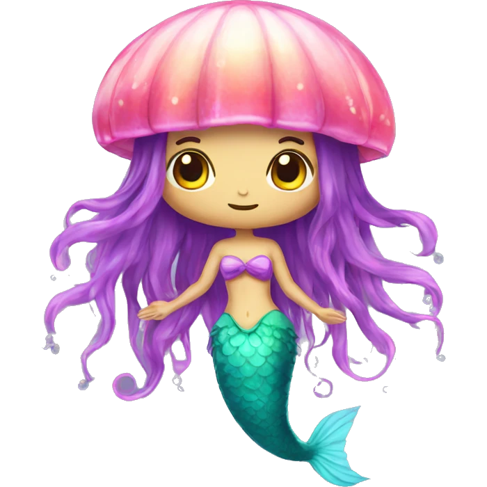 Jellyfish mermaid emoji