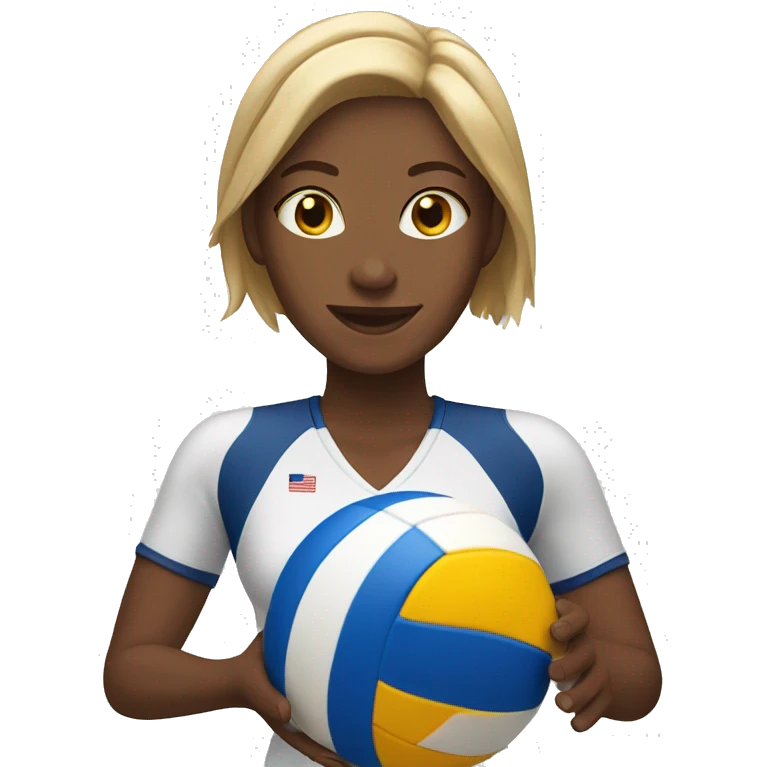 white woman playing volleyball emoji