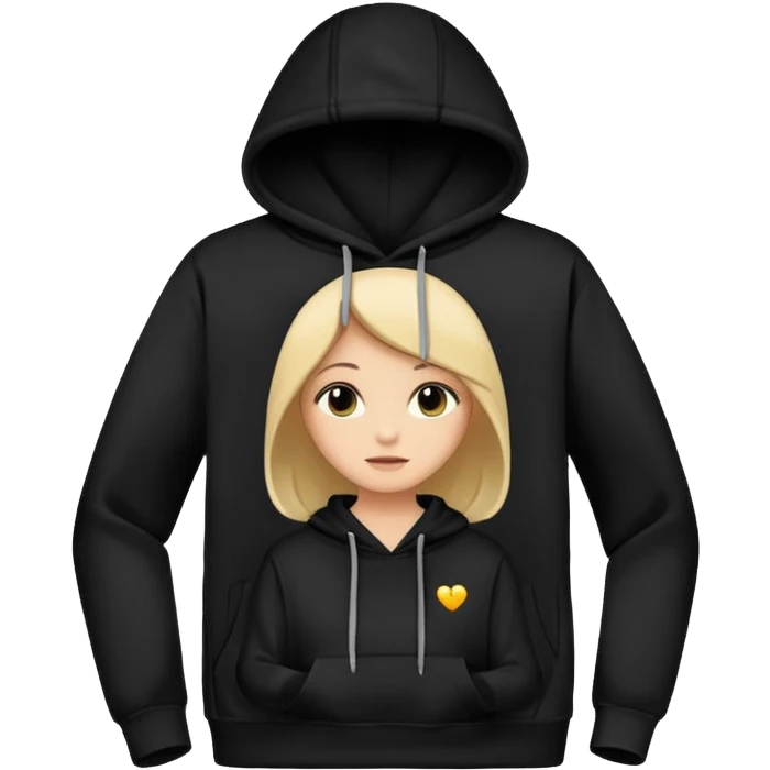 Black Hoodie with a print Ten’s Beauty  emoji