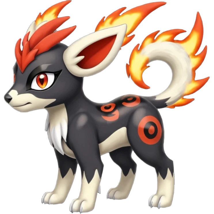 Meloetta-Absol-Houndour-Litten-Guilmon-Giratina-Pokémon-Fakémon-fusion-hybrid-creature emoji