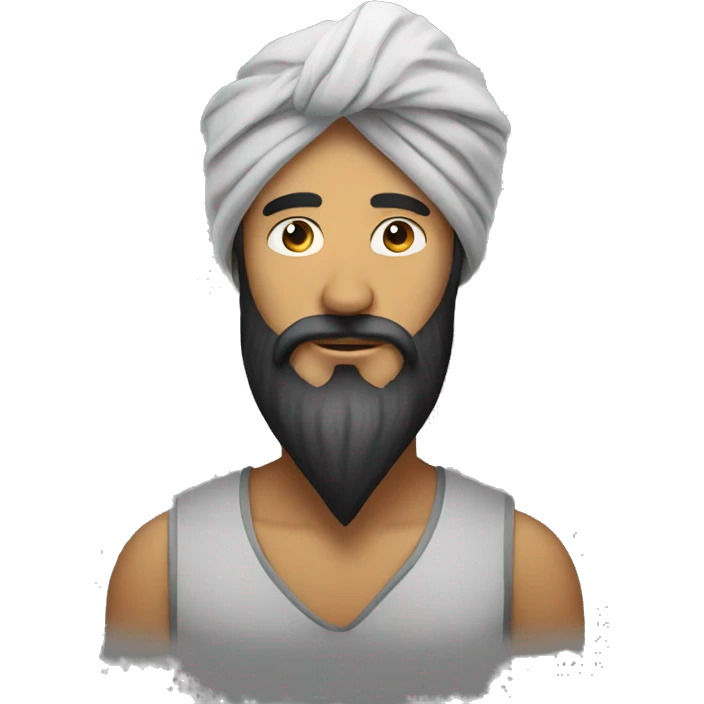 a turban guy with long beard emoji
