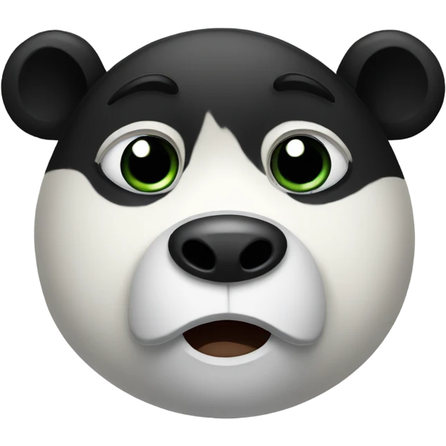 Panda with shocked eyes emoji