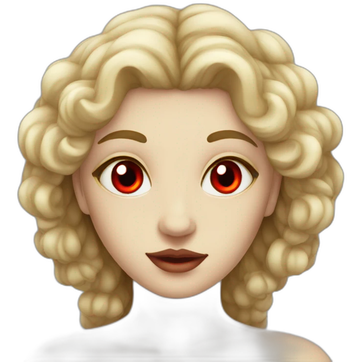Siren (greek mythology) with red eyes emoji