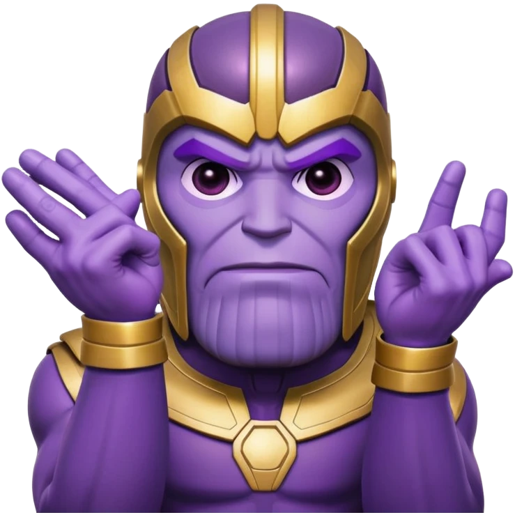 Thanos snapping fingers while playing Squid Game emoji