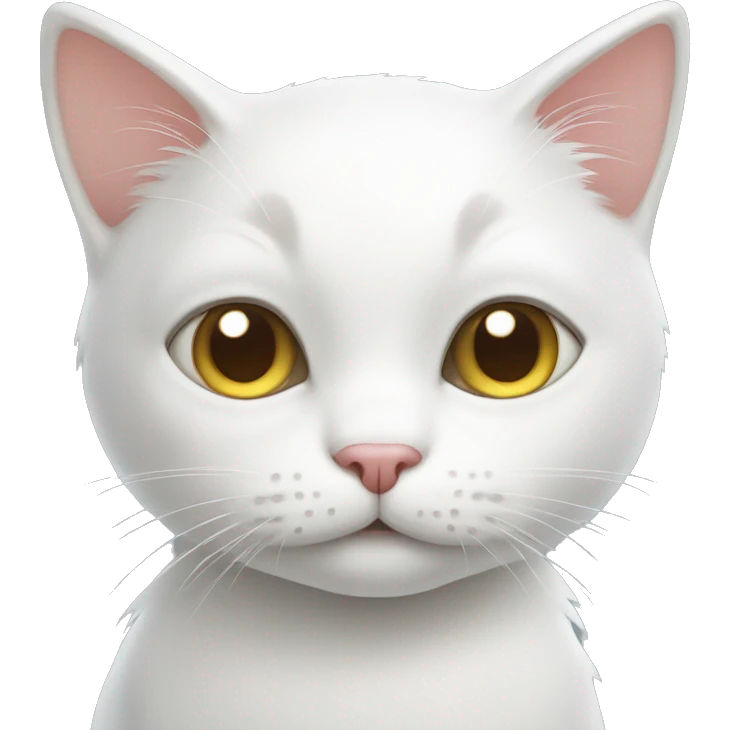 Cute white cat emoji