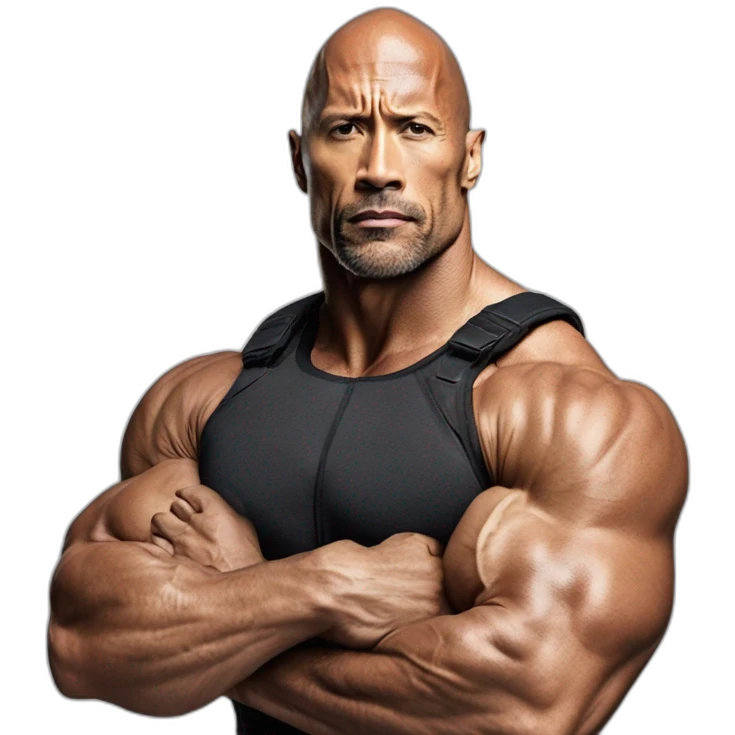 Dwayne Johnson se battant avec Ben Affleck tout deux armés de fusils d'assaut emoji