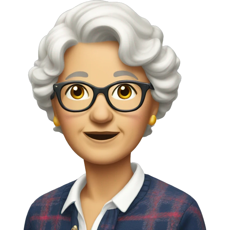Preppy grandma  emoji
