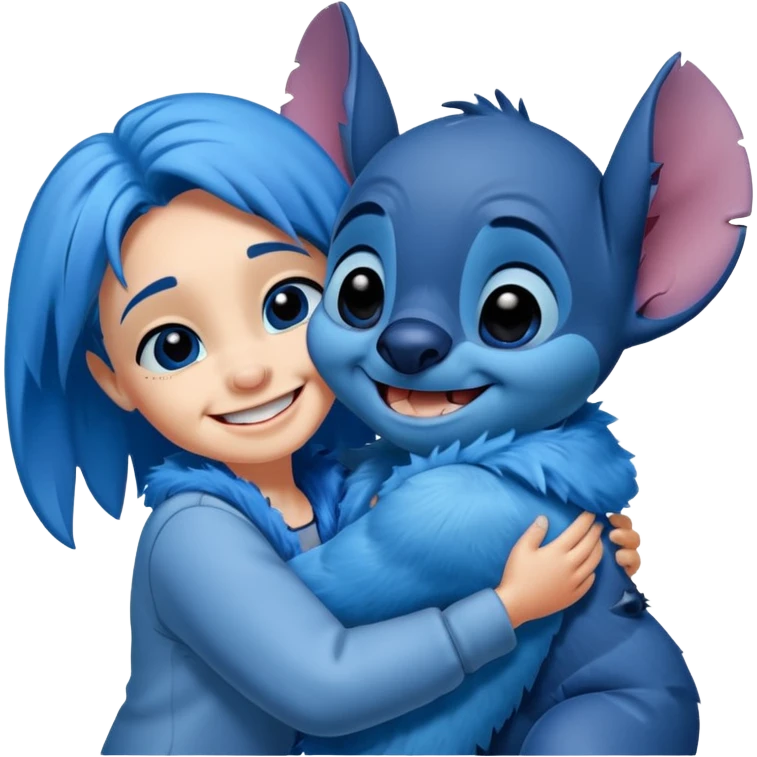 Stitch abrazando nombre de Carol emoji