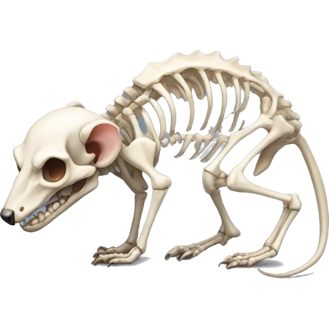 Hyper realistic rat skeleton  emoji