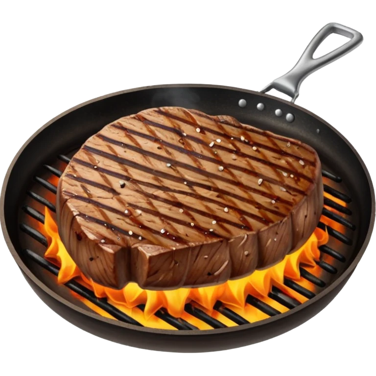 Steak – sizzling meat on the grill
 emoji