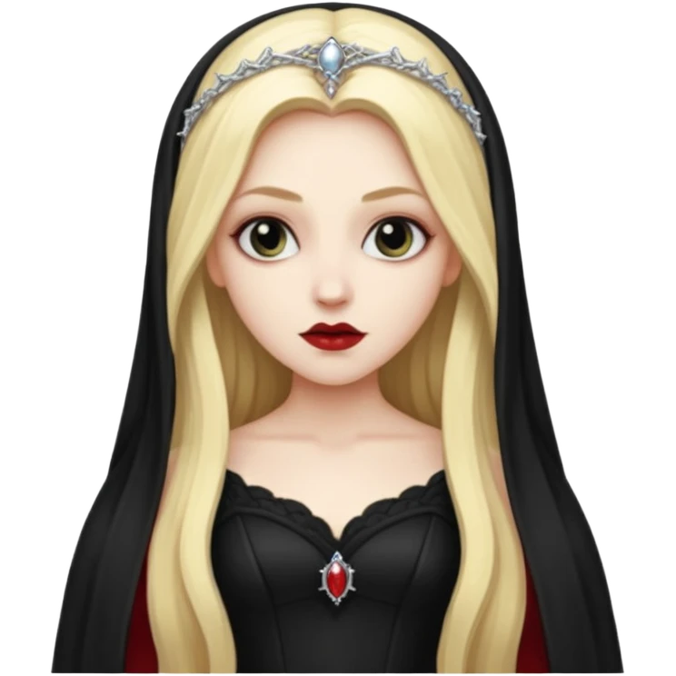 Bride of Dracula with long blonde hair emoji