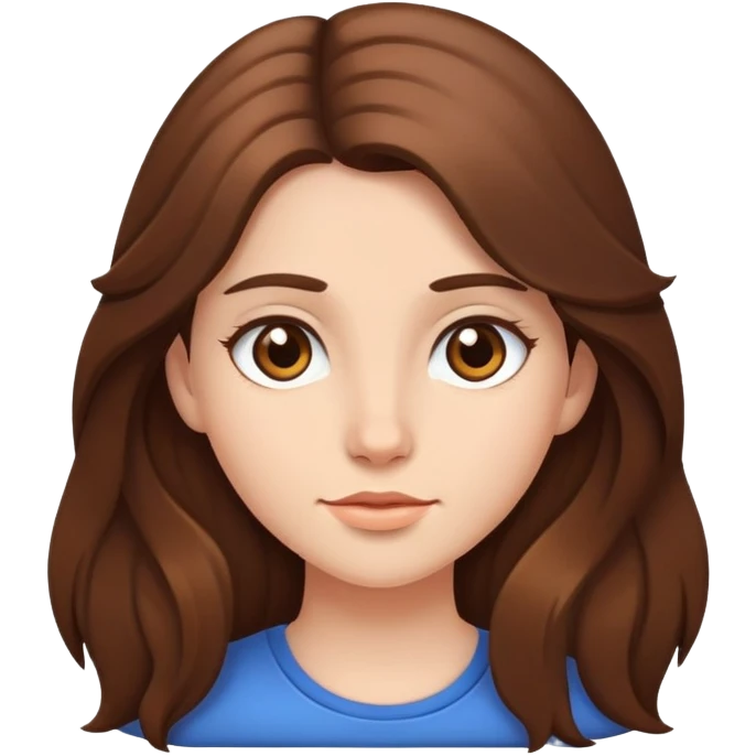 Long brown haired girl emoji