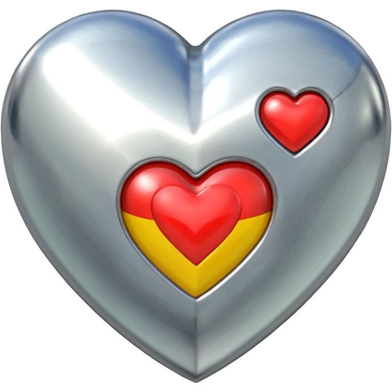 chrome heart in #ff4527 color emoji