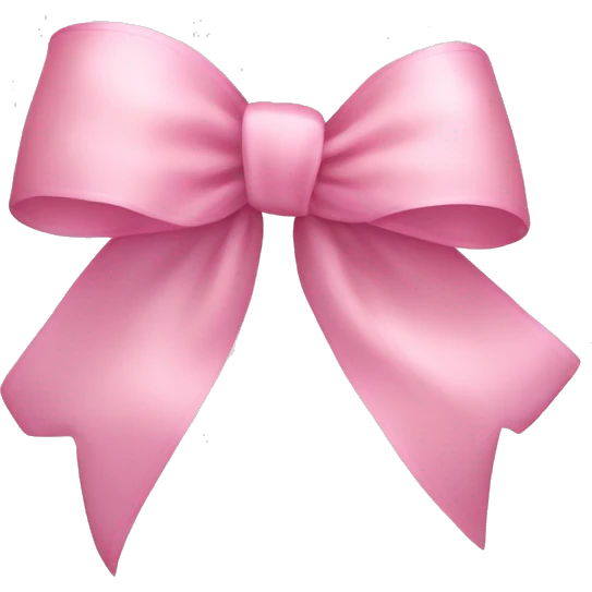 light pink ribbon bow emoji