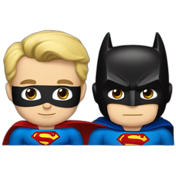 Batman and superman emoji
