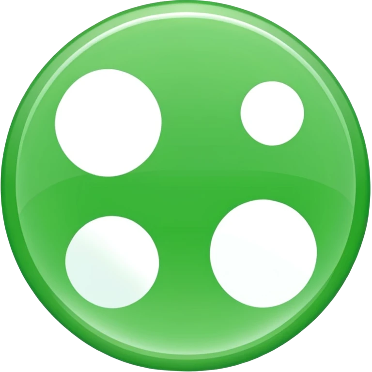 Make a green circle with a white dot at the middle emoji