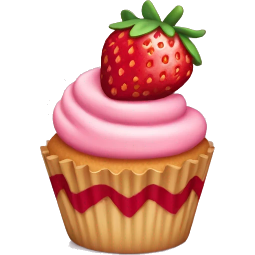 strawberry cupcake  emoji