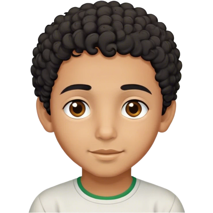 un chico con poco pelo negro rizado marroqui con piel morena ojos marrones diciendo gracias  emoji