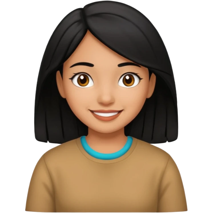 hispanic children girl with black hair emoji