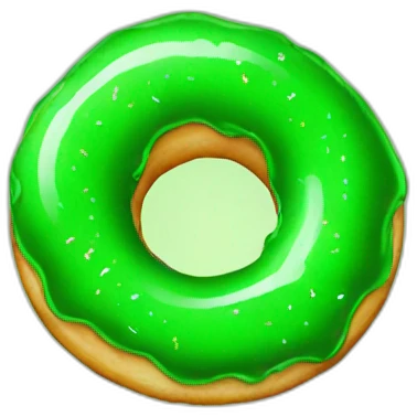 glowing green donut emoji