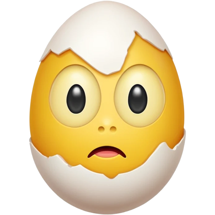 a egg with a weird face emoji