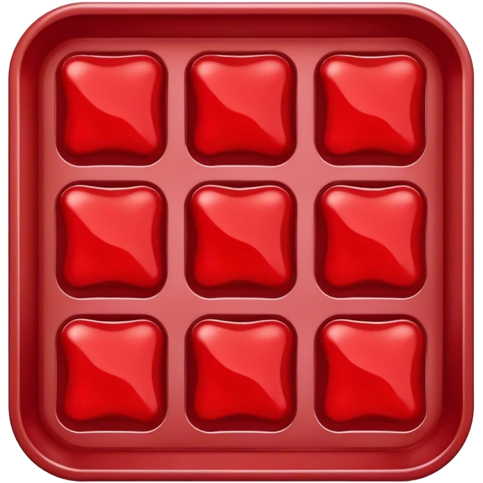 Flat Red Gelatin dessert in a tray no toppings emoji