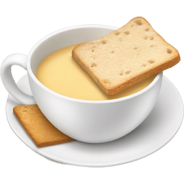 a cup with milk and crisp bread on the side emoji