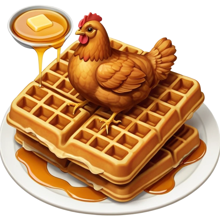 Chicken and waffles emoji