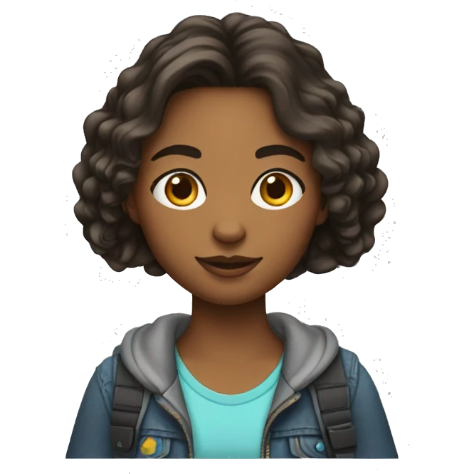Une fille complexe sur ses joue  emoji