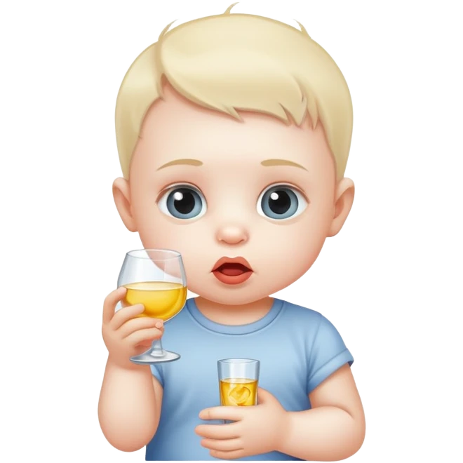 little baby drinking vodka emoji